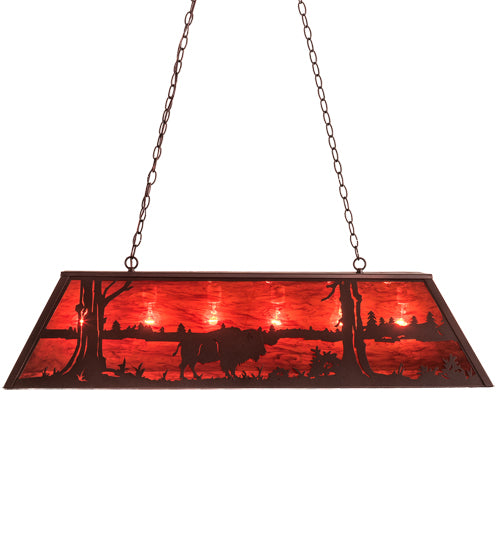 48" Long Buffalo Oblong Pendant