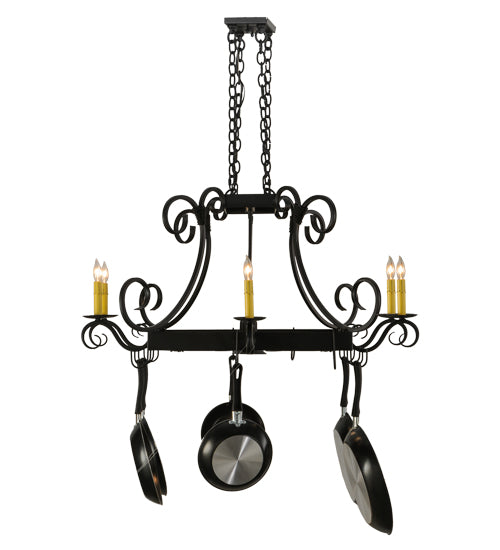 50" Long Caiden 6 Light Pot Rack