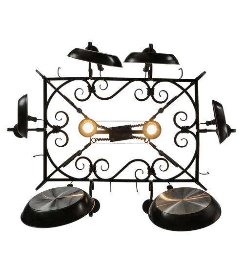 50" Long Caiden 6 Light Pot Rack