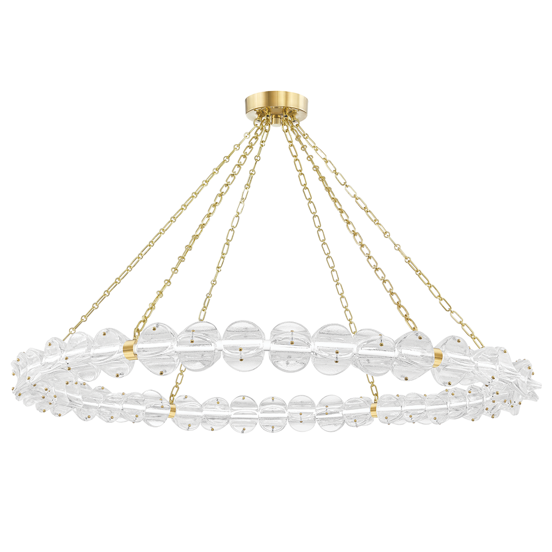 Lindley Large L Chandelier - Aged Brass