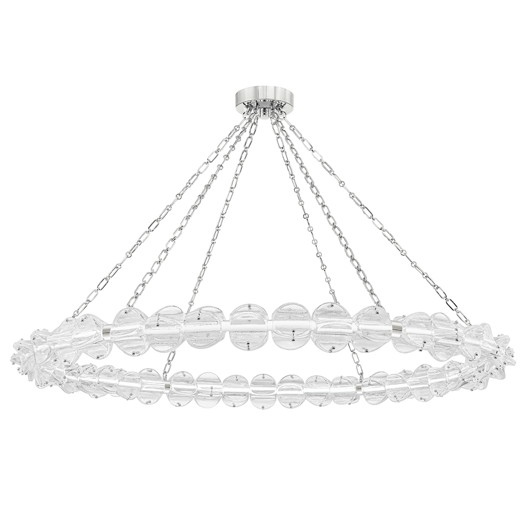 Lindley Large L Chandelier - Polished Nickel