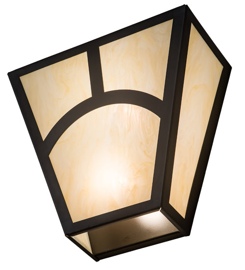 13" Wide Mission Hill Top Wall Sconce