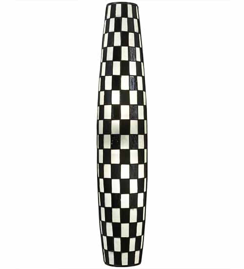 7" Wide Checkers Tube Wall Sconce