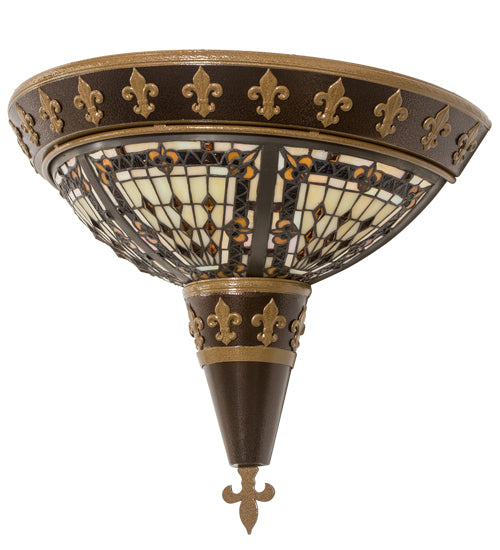 18" Wide Fleur-De-Lis Wall Sconce