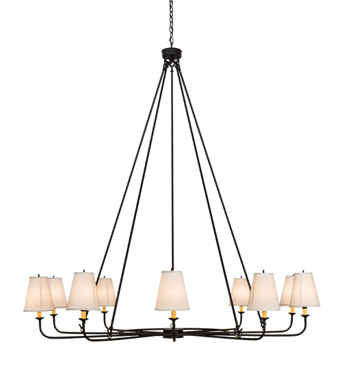 72" Wide Brach Ring 10 Lt Chandelier