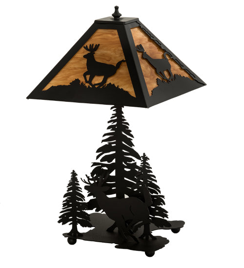 22" High Lone Deer Table Lamp