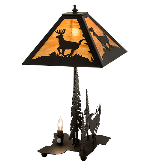 22" High Lone Deer Table Lamp