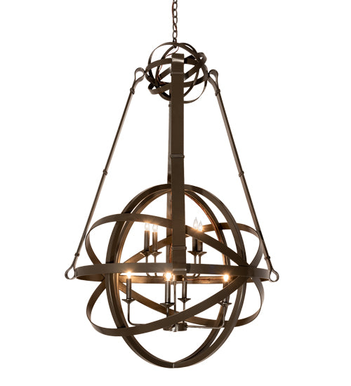 36" Wide Gimbal Grinado Chandelier