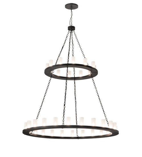 72" Wide Loxley 36 Lt Two Tier Chandelier