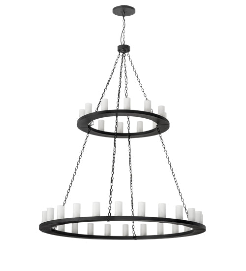 72" Wide Loxley 36 Lt Two Tier Chandelier