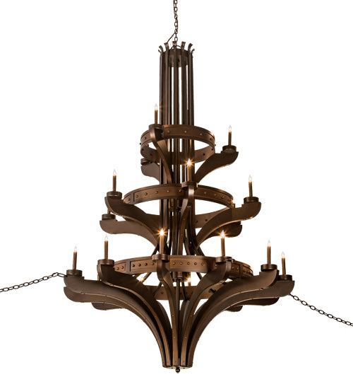 61" Wide Castilla 21 Light Three Tier Chandelier