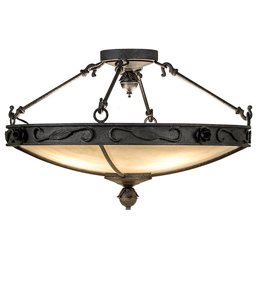 26" Wide Arabesque Semi-Flushmount