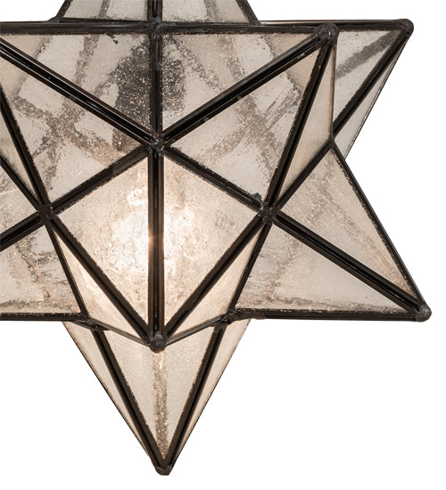 12" Wide Moravian Star Pendant