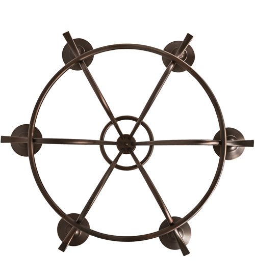 36" Wide Octavia 6 Lt Chandelier