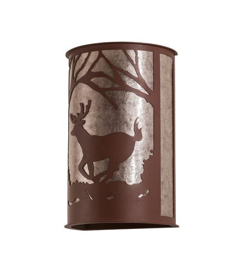 13" Wide Deer At Lake Wall Sconce