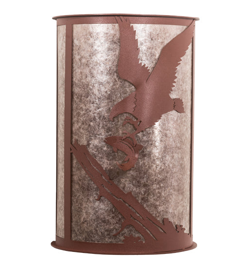 12" Wide Strike Of The Eagle Wall Sconce