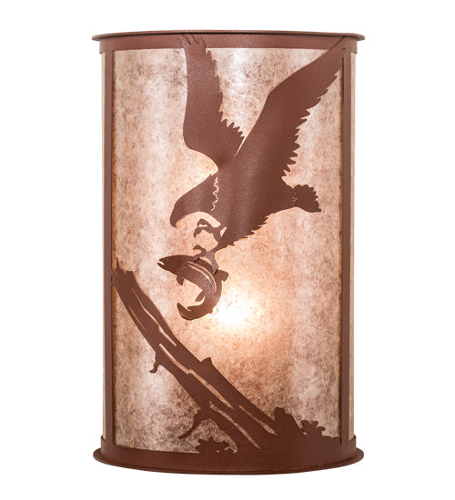 12" Wide Strike Of The Eagle Wall Sconce