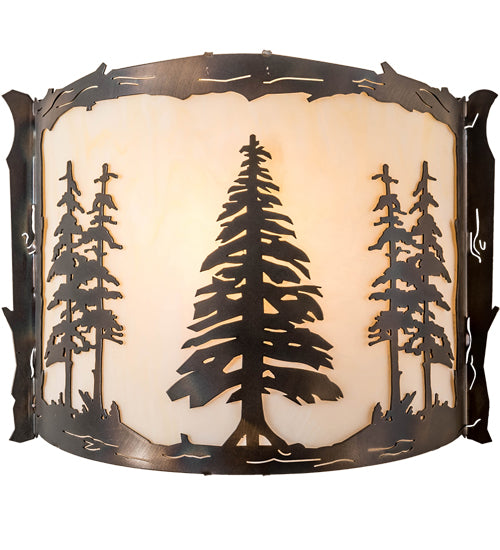 12" Wide Tall Pines Wall Sconce