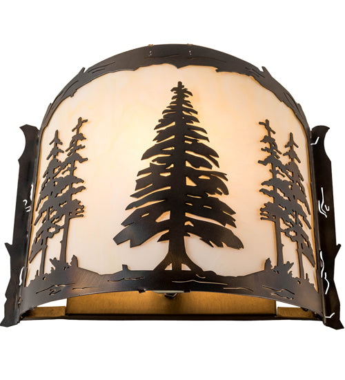 12" Wide Tall Pines Wall Sconce