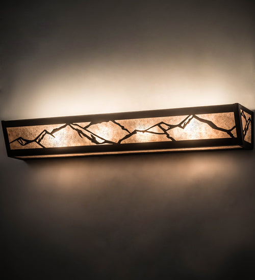 32" Wide Mountains Vanity Light