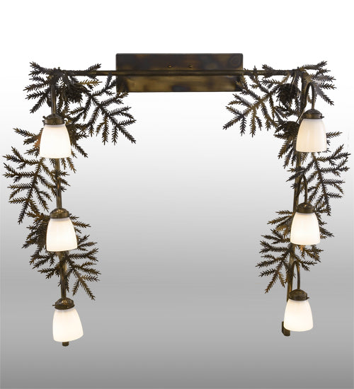 40" High X 40" Wide Pine Branch 6 Light Vanity