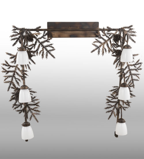 40" High X 40" Wide Pine Branch 6 Light Vanity