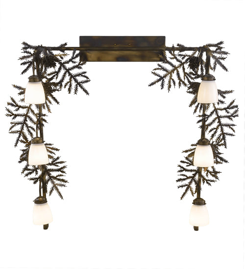 40" High X 40" Wide Pine Branch 6 Light Vanity