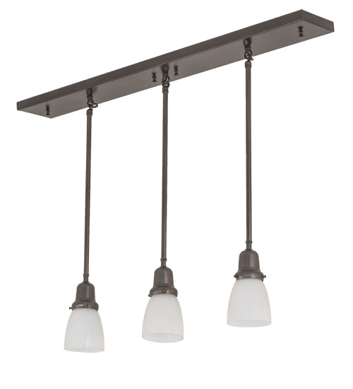 36" Long Revival Oyster Bay 3 Light Island Pendant