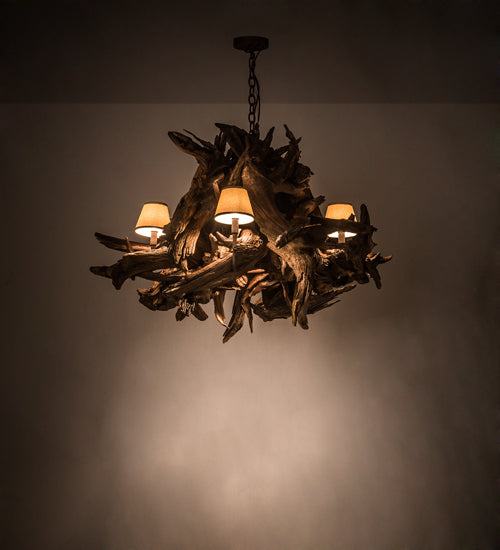 40" Wide Driftwood 5 Light Chandelier