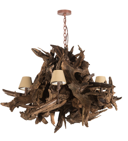 40" Wide Driftwood 5 Light Chandelier