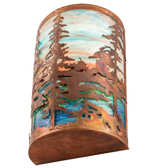 12" Wide Tall Pines Wall Sconce