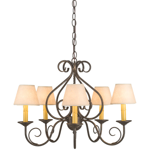 24" Wide Jenna 5 Lt Chandelier