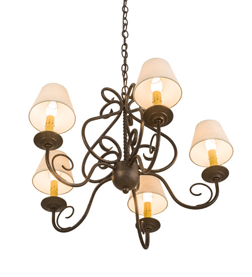 24" Wide Jenna 5 Lt Chandelier