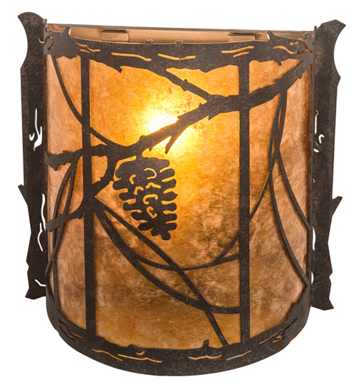 9" Wide Whispering Pines Wall Sconce