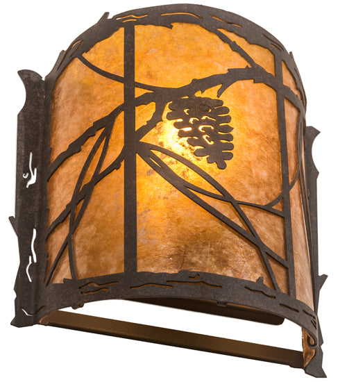 9" Wide Whispering Pines Wall Sconce