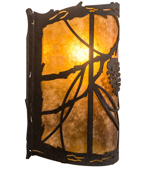 9" Wide Whispering Pines Wall Sconce