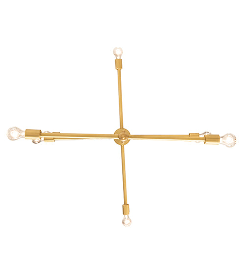 44" Long Pronograde Jack 8 Light Oblong Chandelier