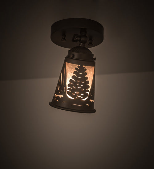 5-10.75" Wide Pinecone Swing Arm Flushmount