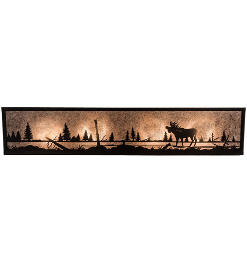 31" Wide Moose At Lake Vanity Light