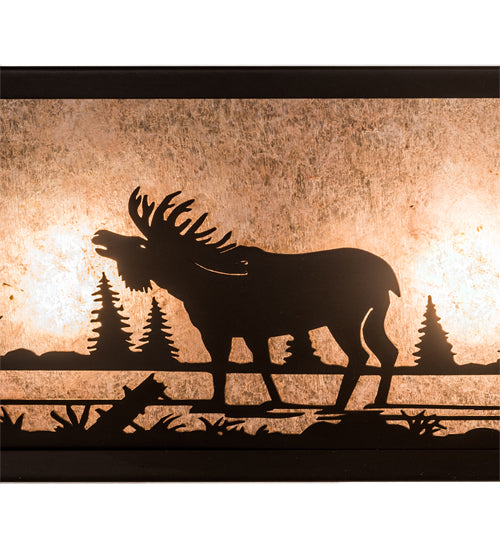 31" Wide Moose At Lake Vanity Light