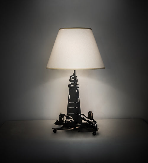 22" High Lighthouse Double Lit Table Lamp