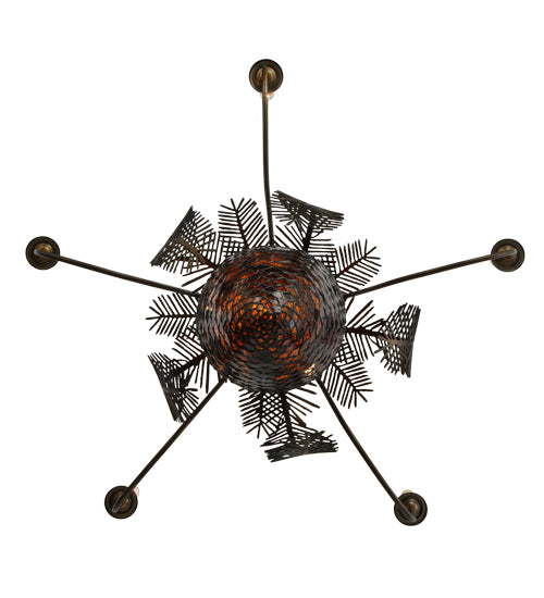 36"W Pinecone 5 Arm Chandelier