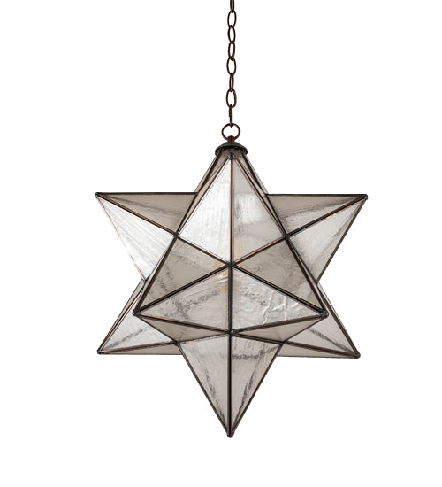 18" Wide Moravian Star Pendant