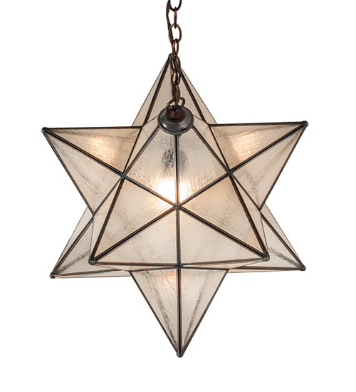 18" Wide Moravian Star Pendant