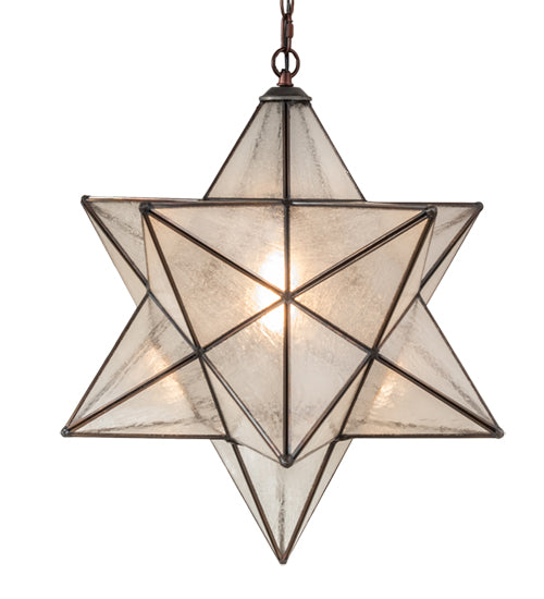 18" Wide Moravian Star Pendant