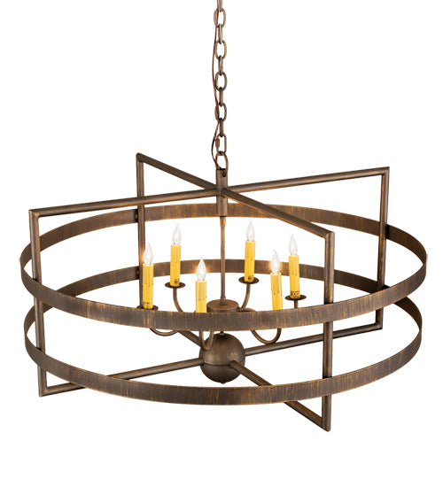 36" Wide Aldari 6 Light Chandelier