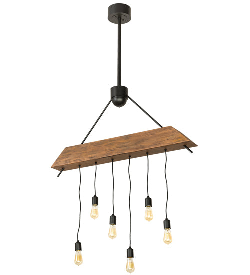 44" Long Alva Beam 6 Light Pendant