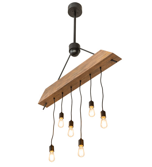 44" Long Alva Beam 6 Light Pendant