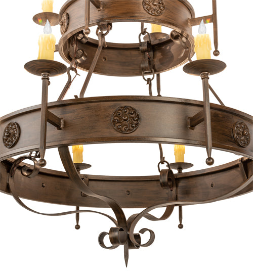 48" Wide Lorenzo 12 Light Two Tier Chandelier