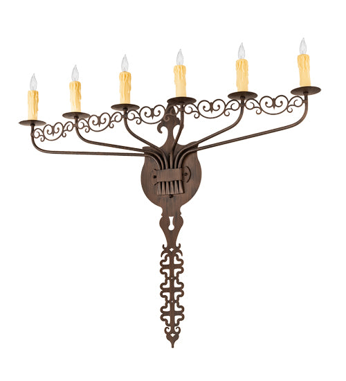 36" Wide Almonte 6 Light Wall Sconce